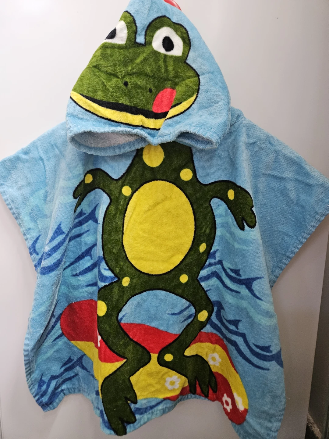 Kids Frog Hooded Towel Poncho