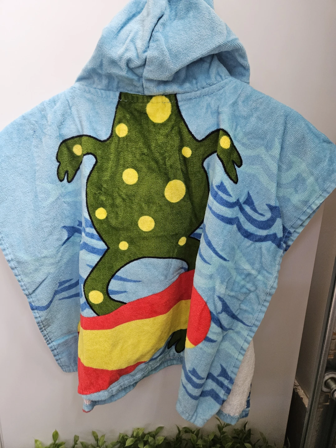 Kids Frog Hooded Towel Poncho - photo 2