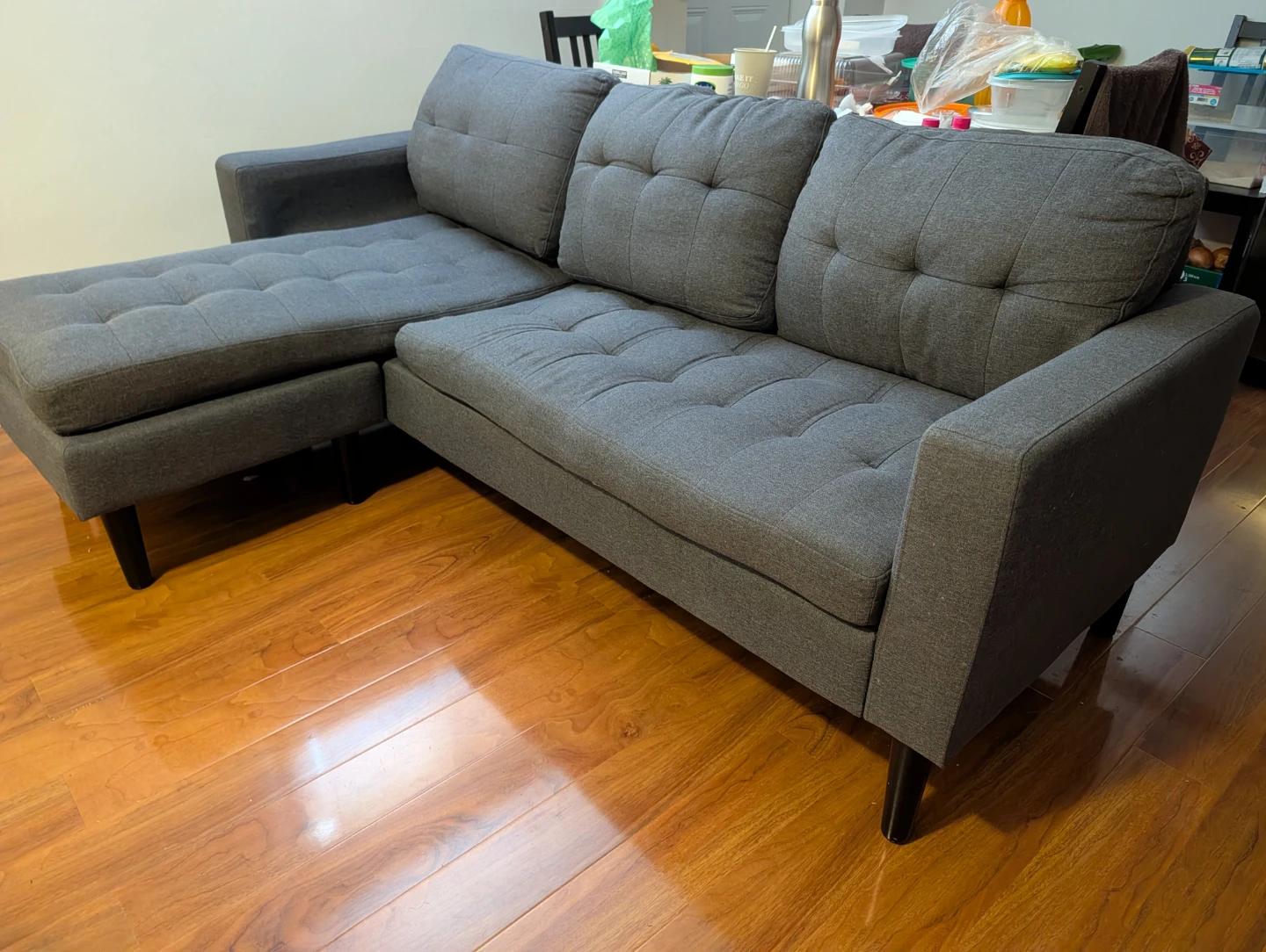 Grey Sectional Sofa with Chaise