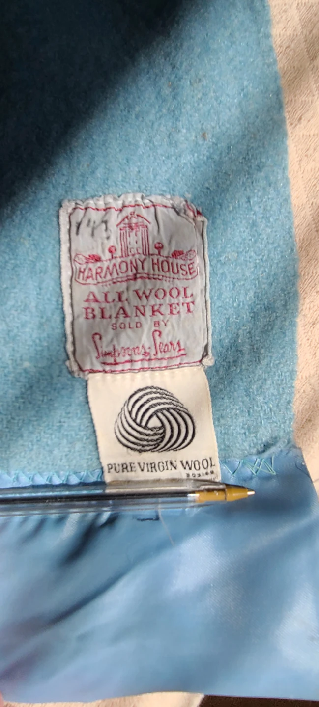 Vintage Simpsons-Sears Wool Blanket - Clean! - photo 2