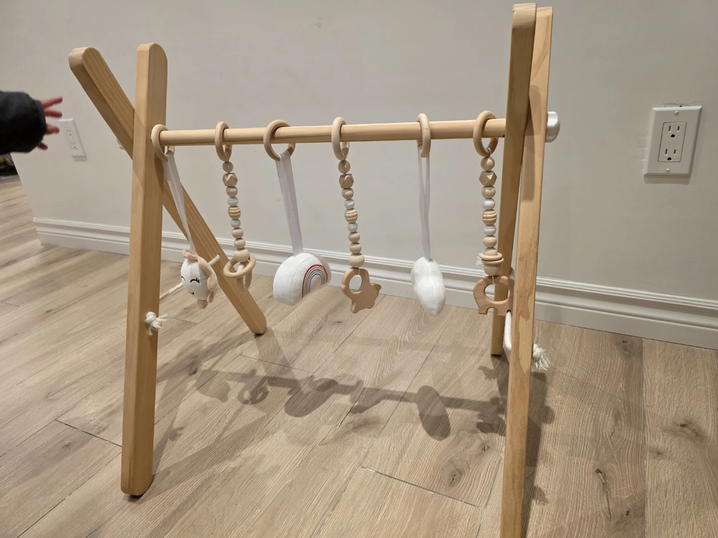 Wooden Baby Play Gym with Toys