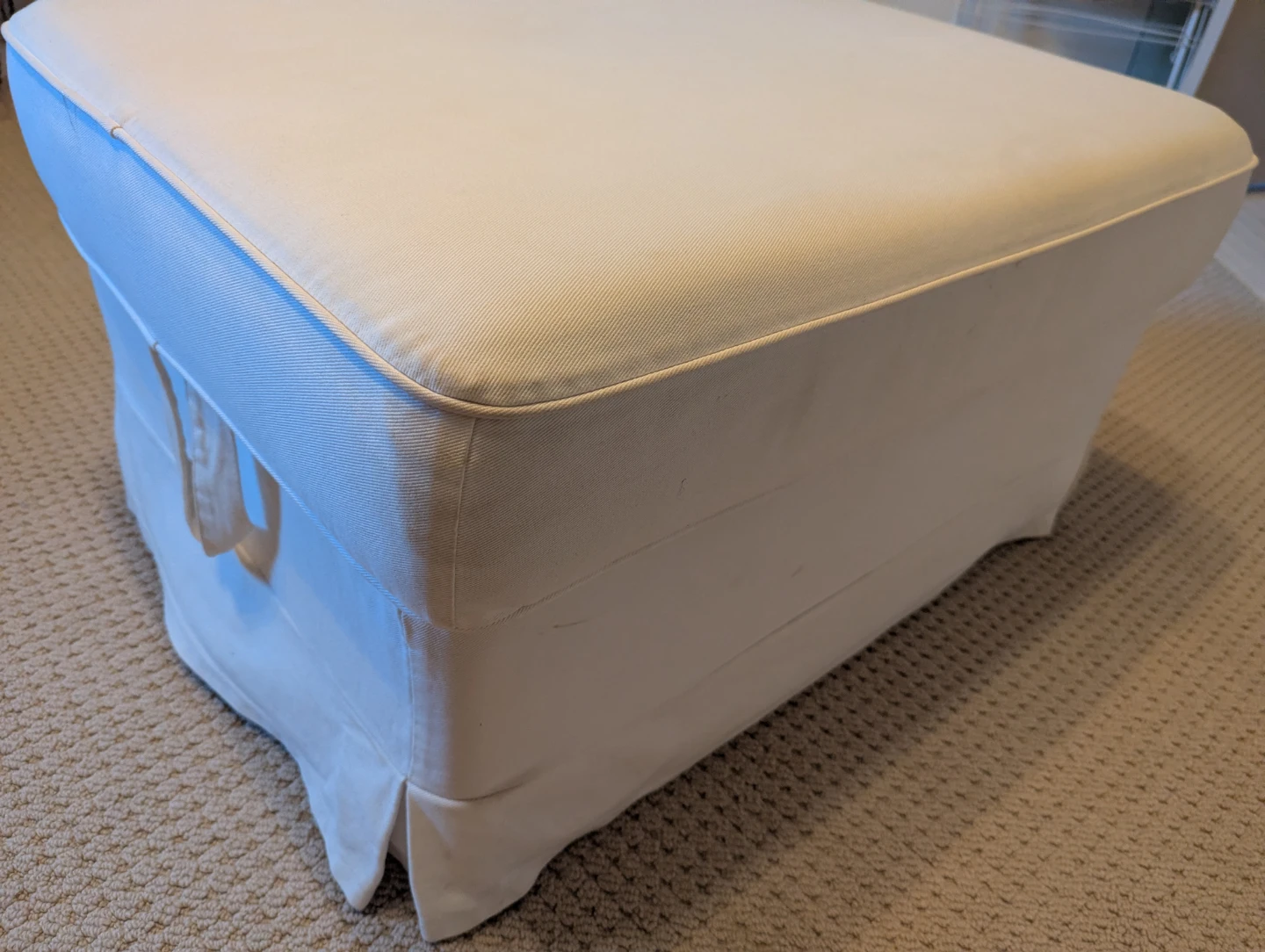 White Storage Ottoman