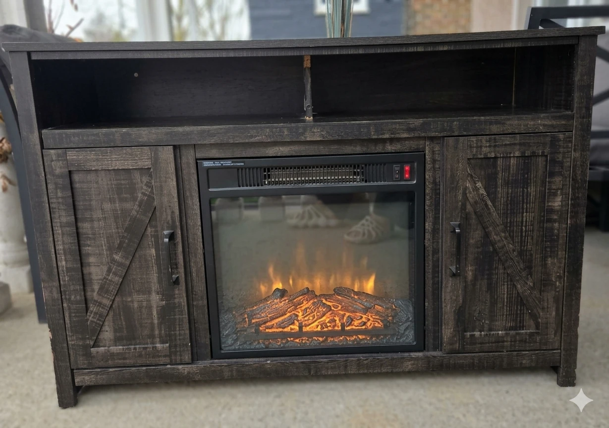 Cabinet/TV Stand with Electric Fireplace