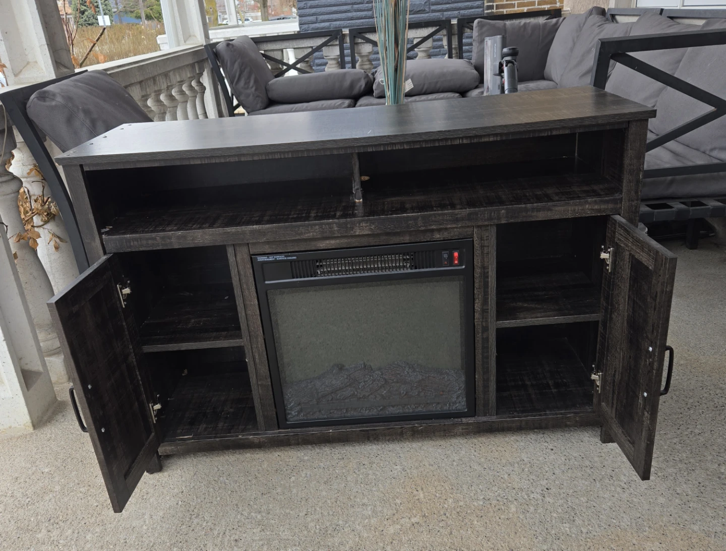Cabinet/TV Stand with Electric Fireplace - photo 3
