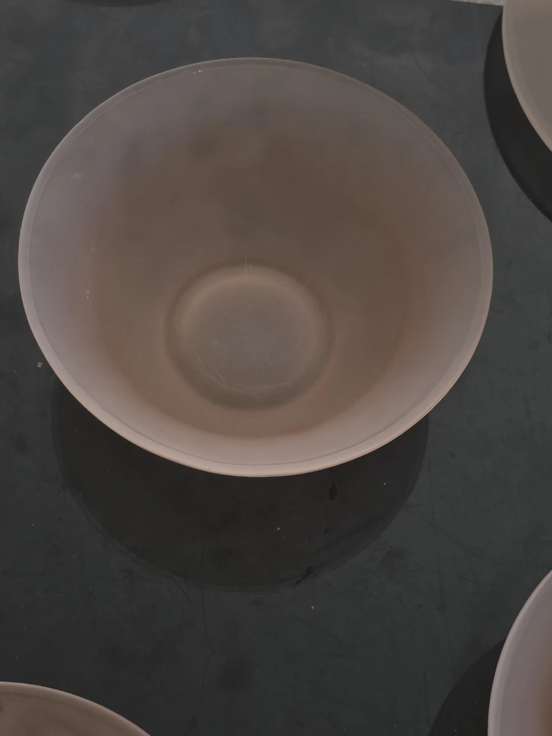 Vintage depression glass Frosted Bowl x4