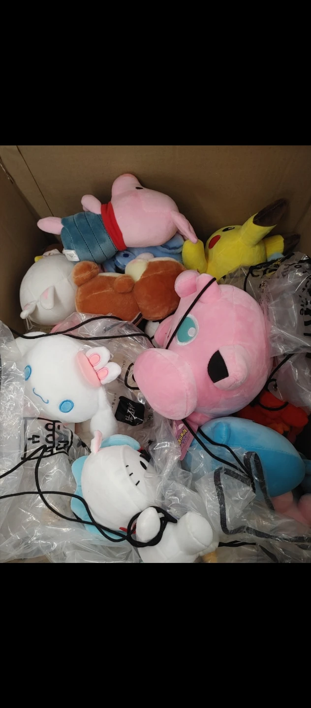 Assorted Anime and Cartoon Plush Toys