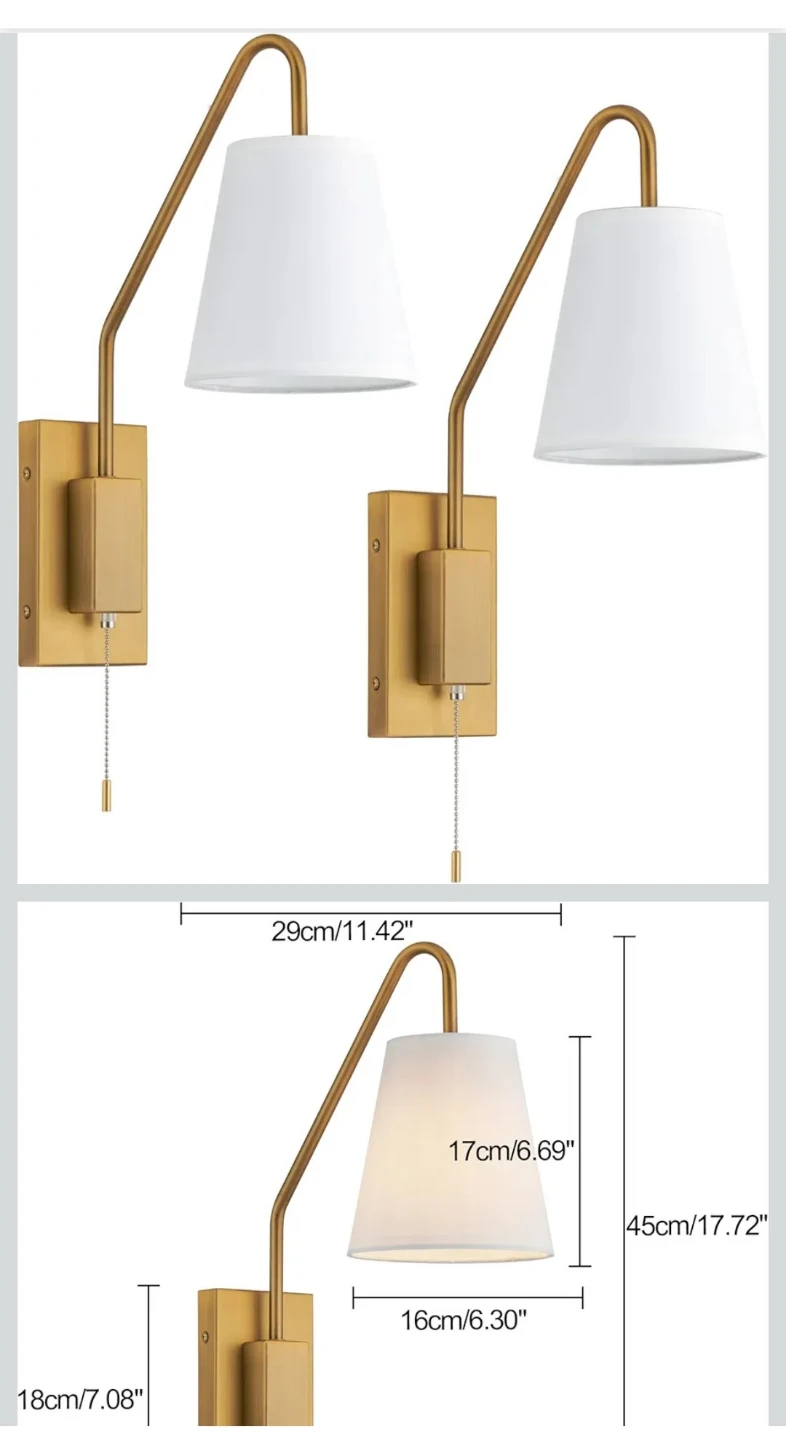Terleenart Hardwired Swing Sconce Set of 2 - photo 5