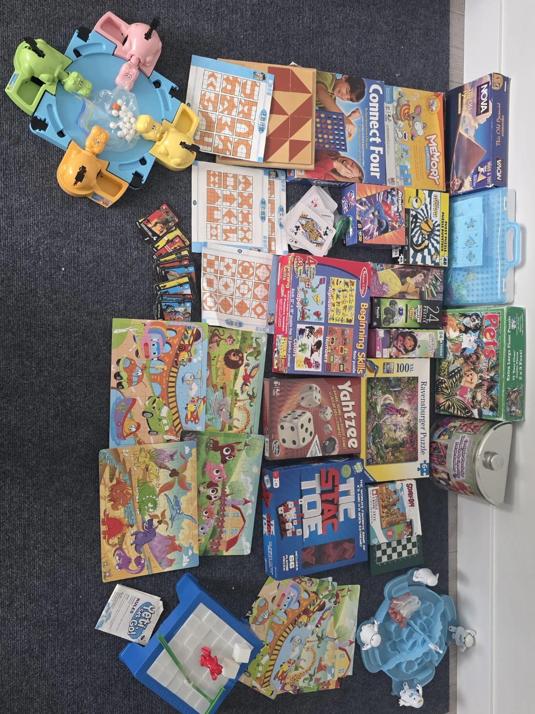 Assorted Board Games and Puzzles Bundle