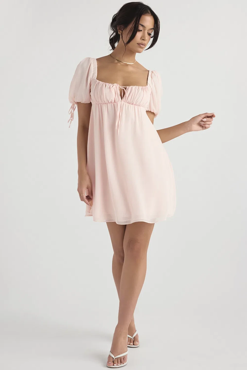 House of CB Princess Mini dress in pink quartz