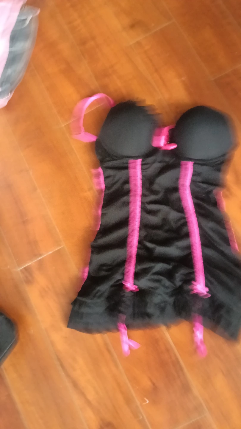 Black and Pink Lingerie Chemise