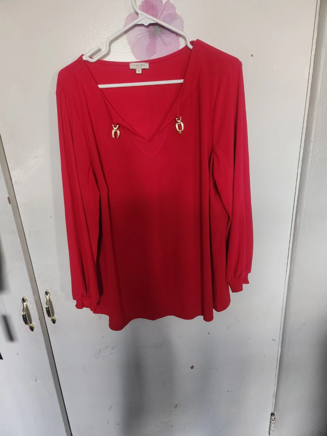 Laura Plus Red Blouse 2X
