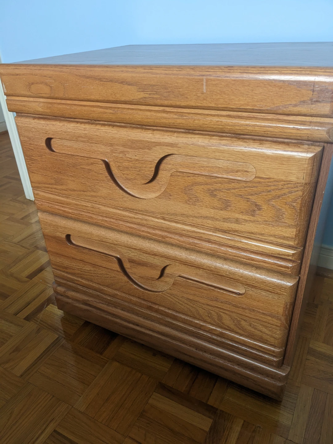 Oak Finish Nightstand - photo 2