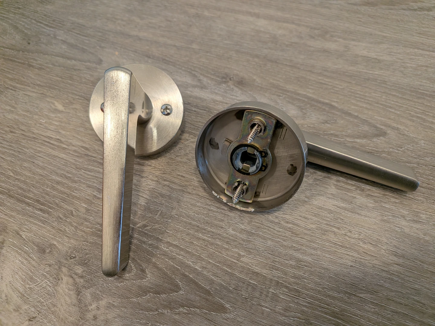 Brushed Nickel Dummy Door handle - photo 5