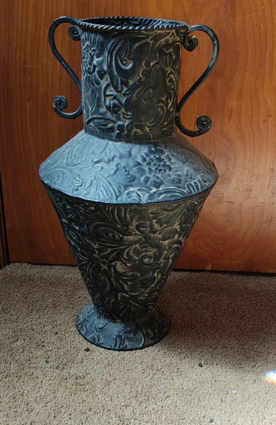Vintage metal vase