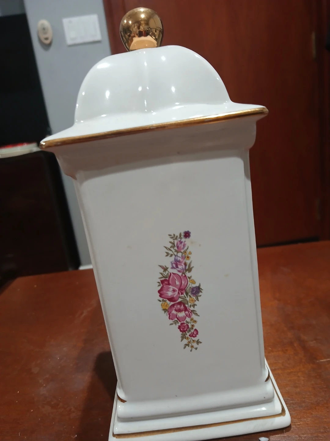 Decorative Porcelain Mantel Clock with Floral Designj I - photo 2