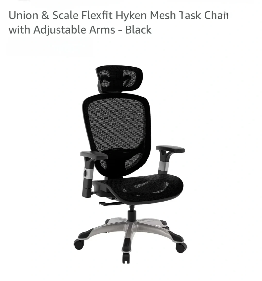 Flexfit Mesh Desk Chair with adjustable armrests and seat - photo 4