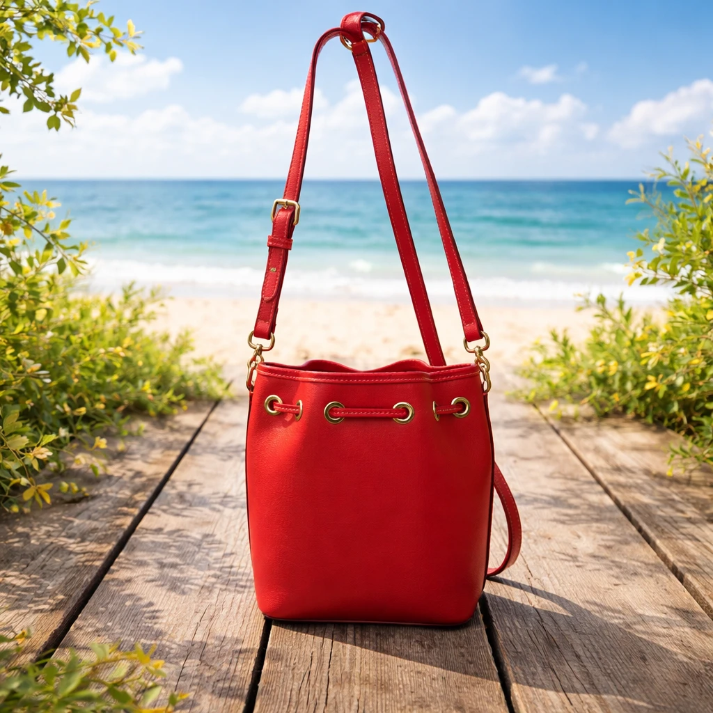 Dooney & Bourke Red Leather Bucket Bag - photo 2
