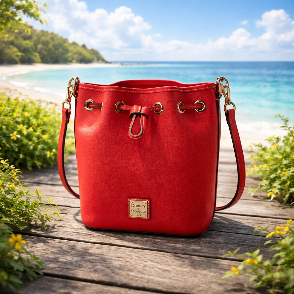 Dooney & Bourke Red Leather Bucket Bag - photo 3
