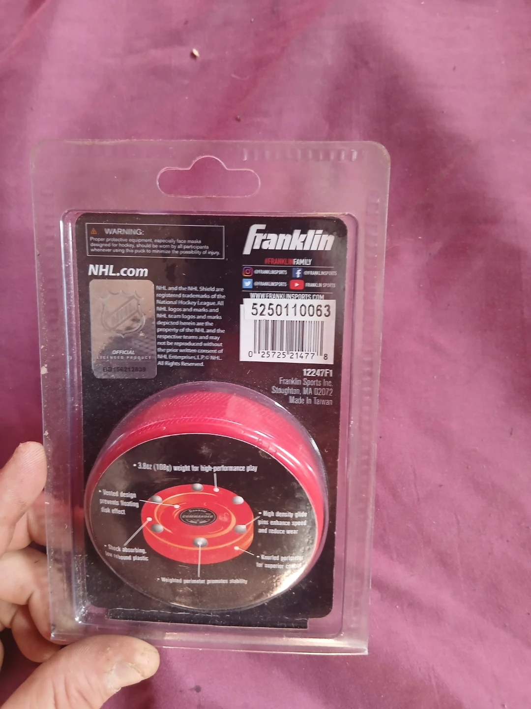 Franklin NHL Pro Commander Hockey Training Puck - photo 2