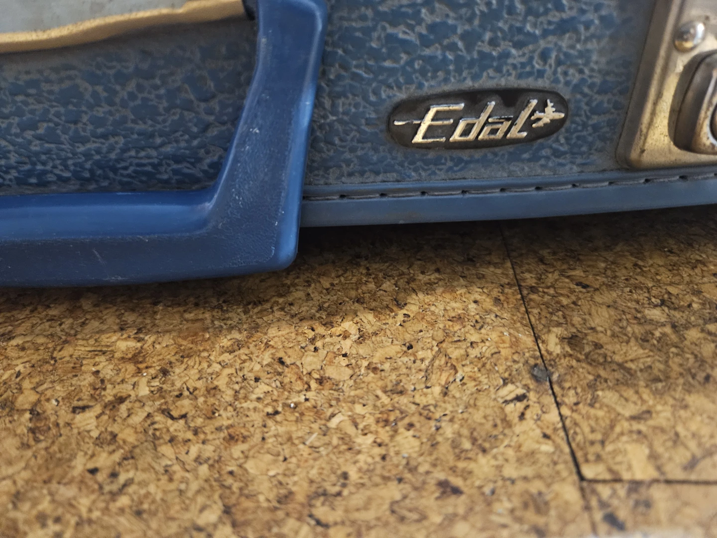 Edal Vintage Blue Luggage Vanity Case with Mirror - photo 4