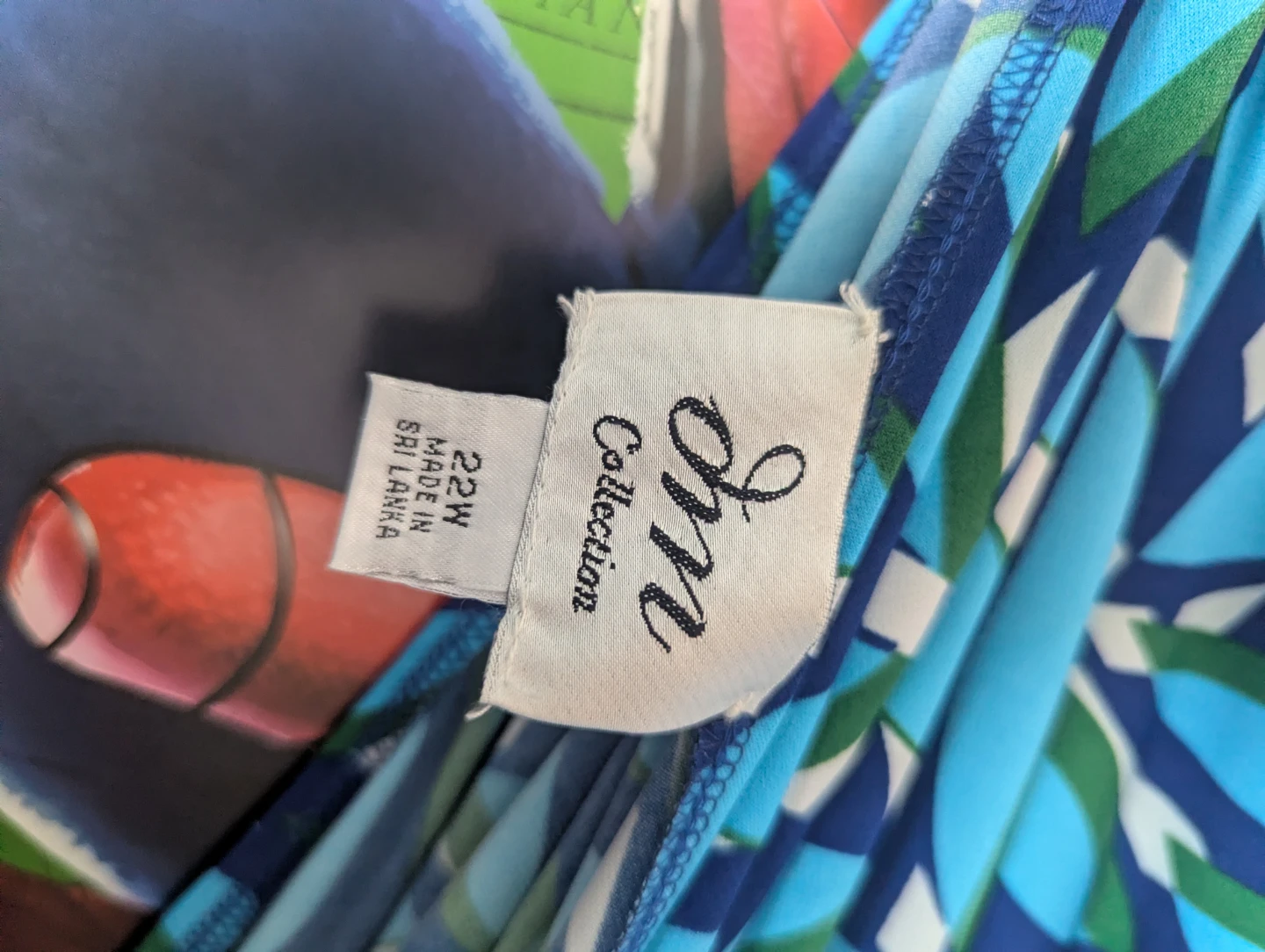 JM Collection Blue Leaf Print Wrap Dress Size 22W - photo 3