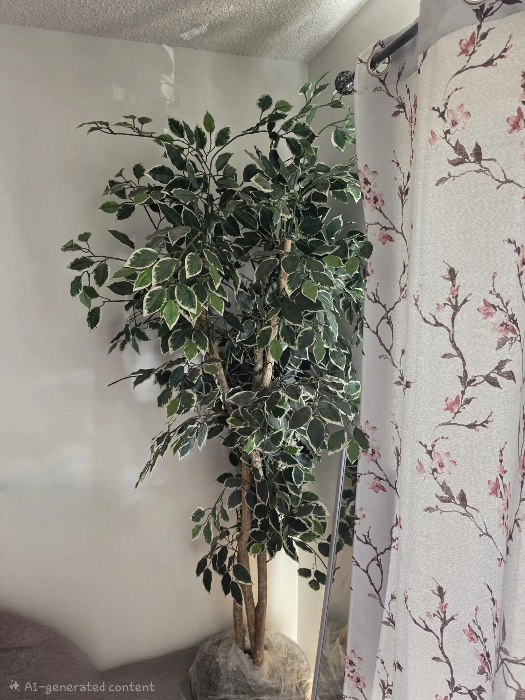 Artificial Fiddle Leaf Fig Tree in Wicker Pot - photo 3