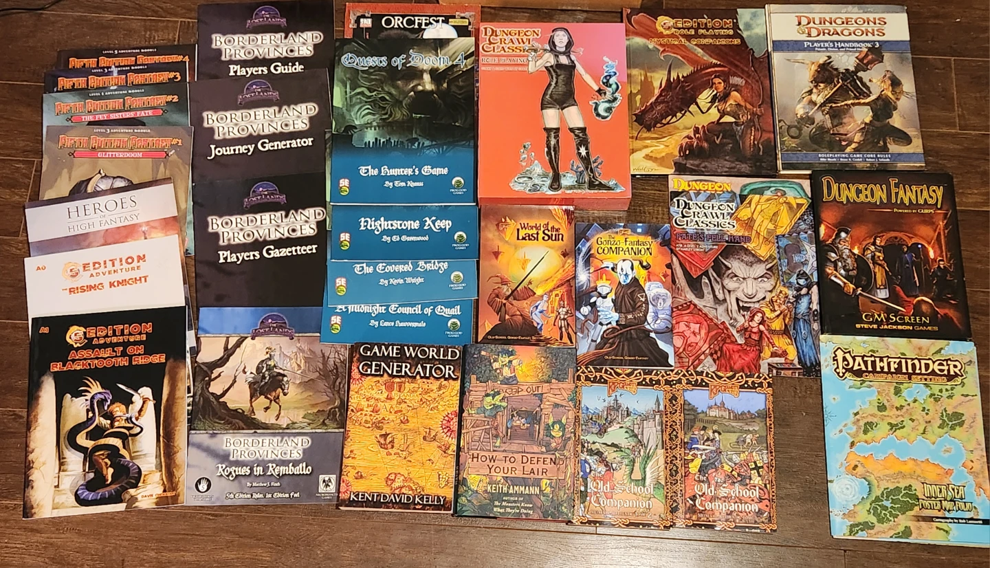 HUGE D&D/OSR/TTRPG Book Lot - 28 pieces