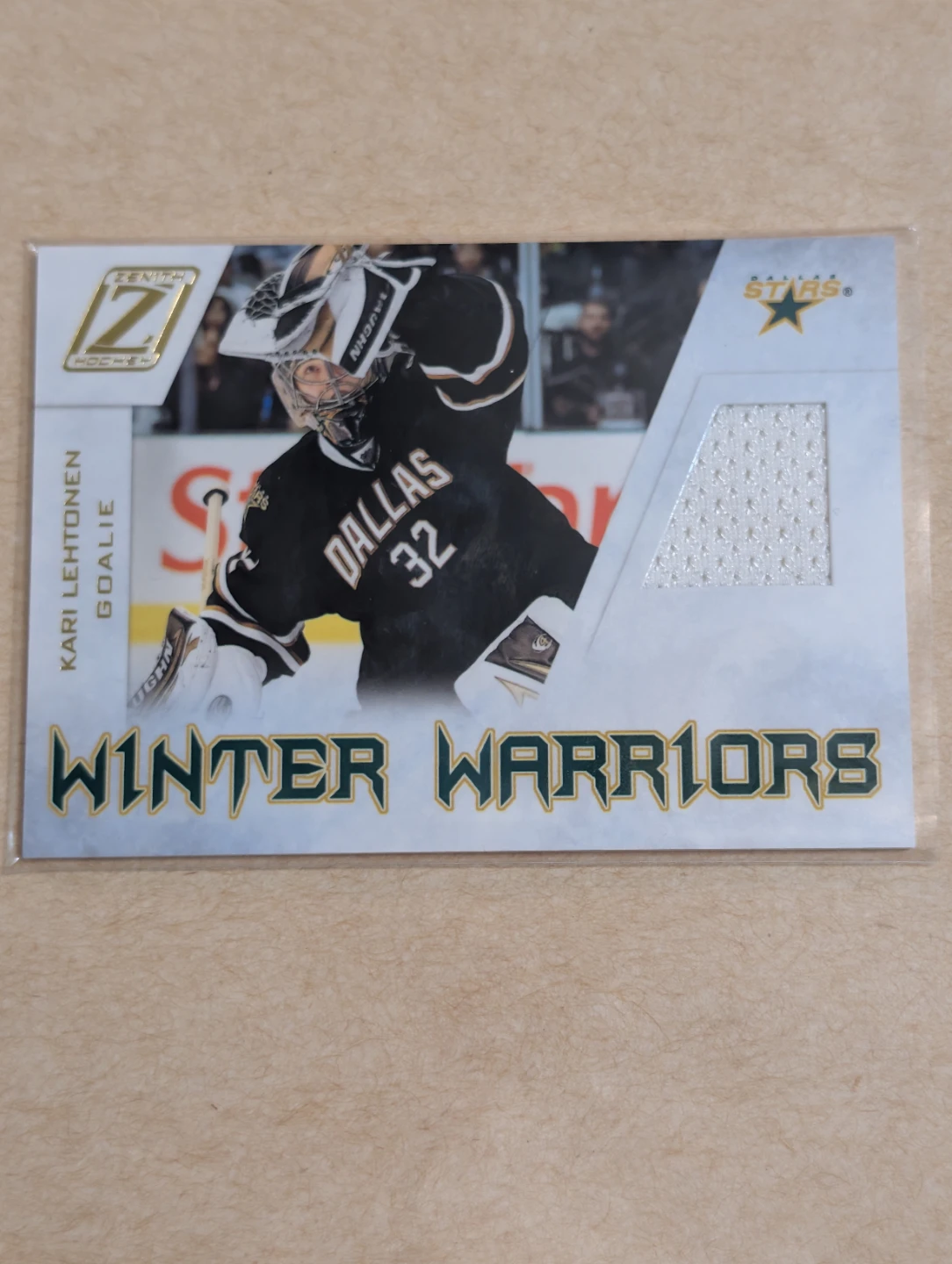 Kari Lehtonen Dallas Stars Game Worn Material Card