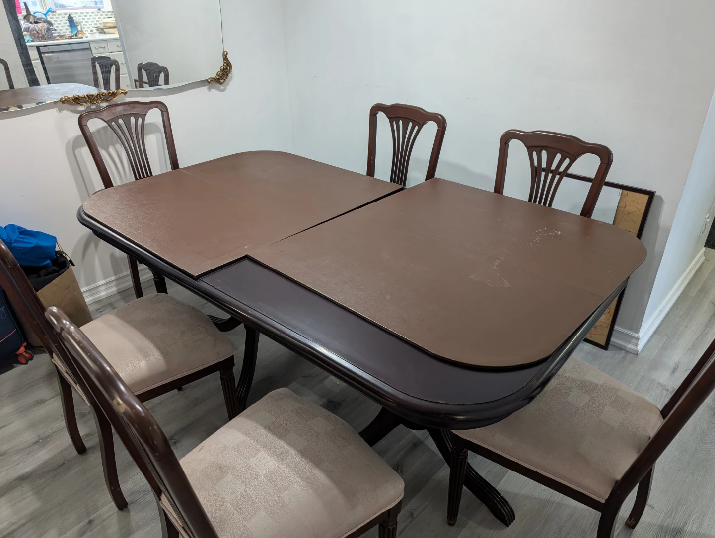 Wooden Dining Table with 6 Chairs - photo 3