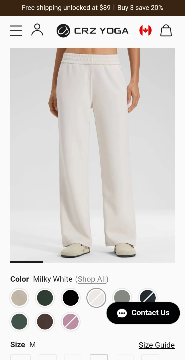 (New with Tags) CRZ Yoga Set - Milky White
