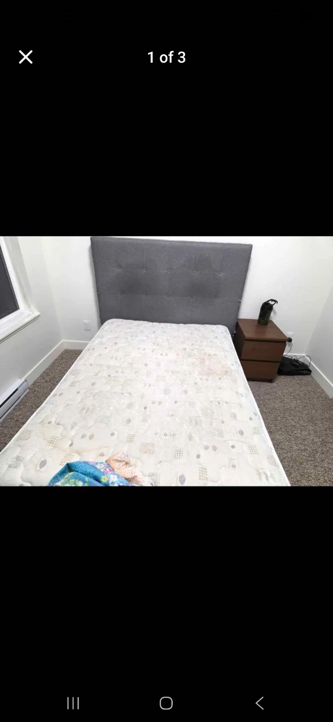 Bedframe with ottoman and mattress