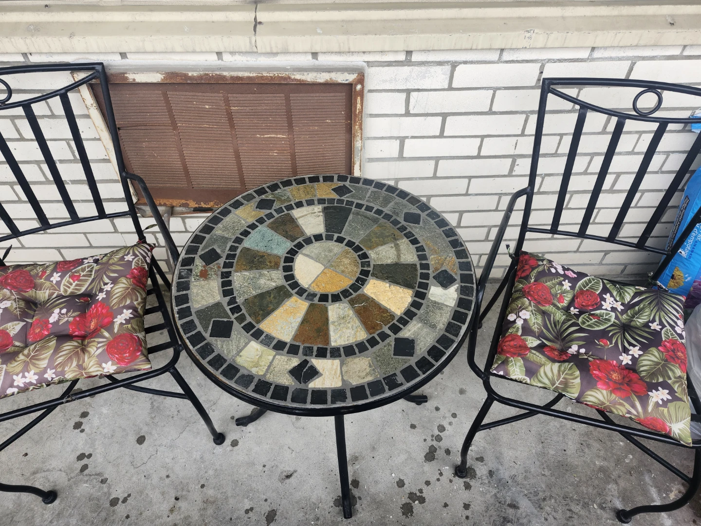 Black Metal Bistro Patio Set