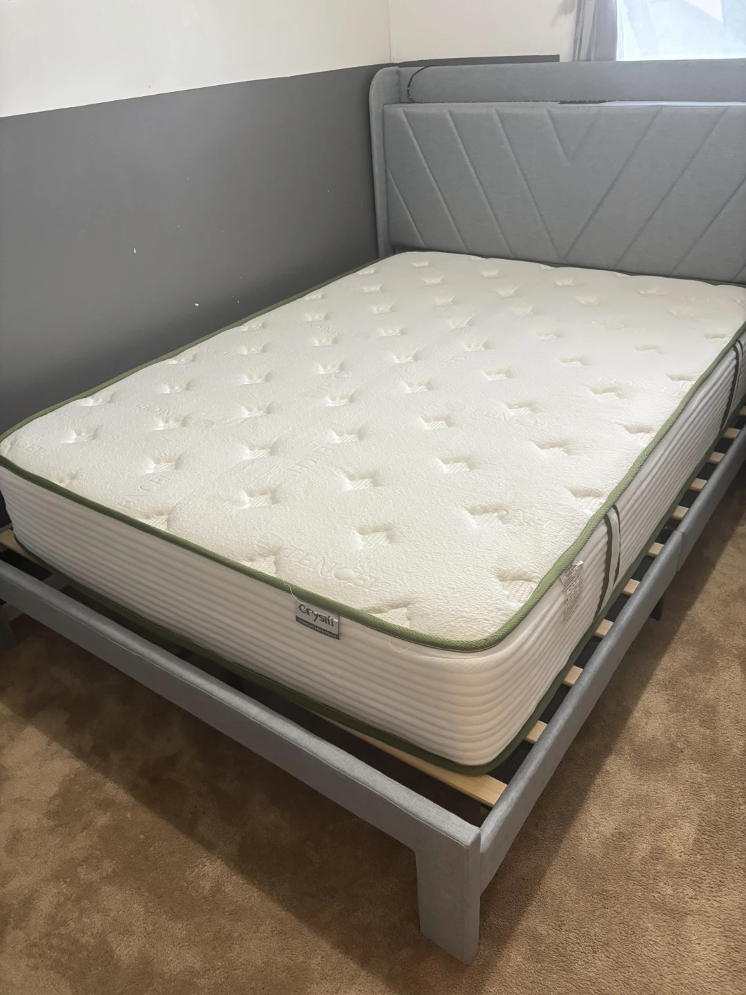 Grey Convertible Crib and Mattress - photo 4