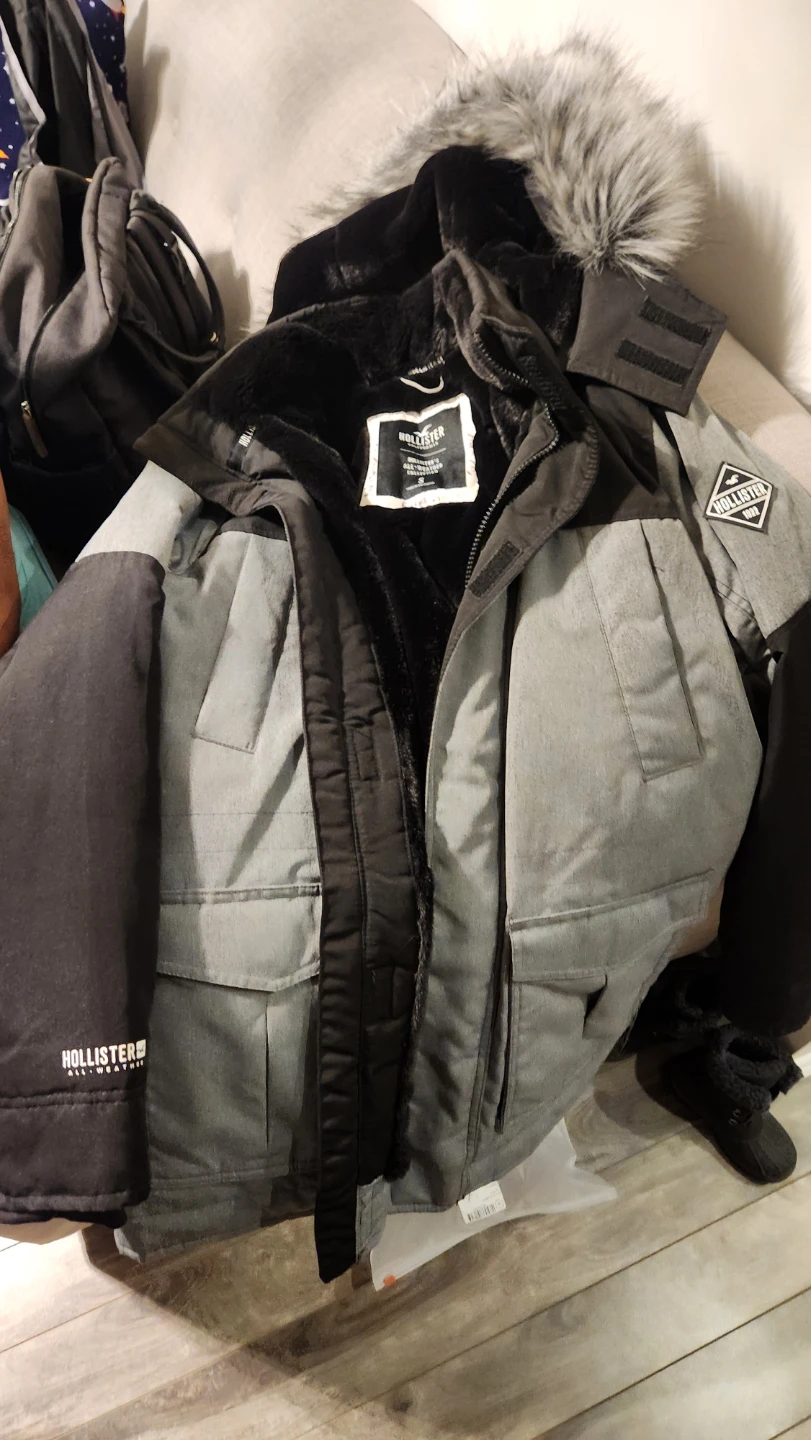 Hollister Men's Parka Jacket Size S