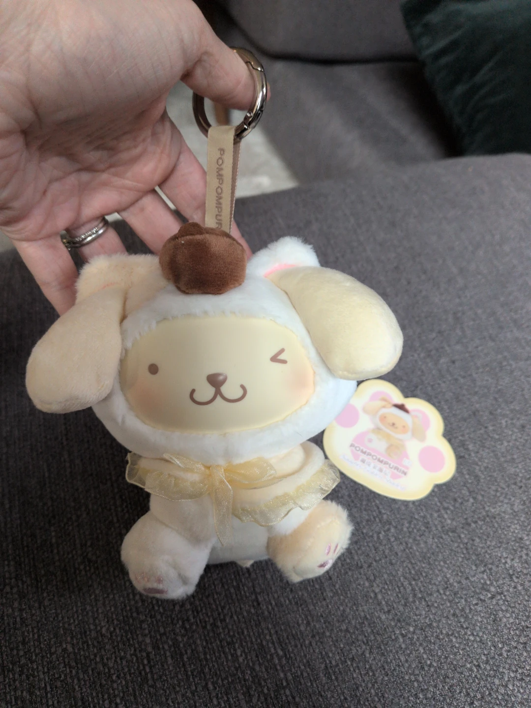 Sanrio Characters Play with Kittens Plush Toy Keychain