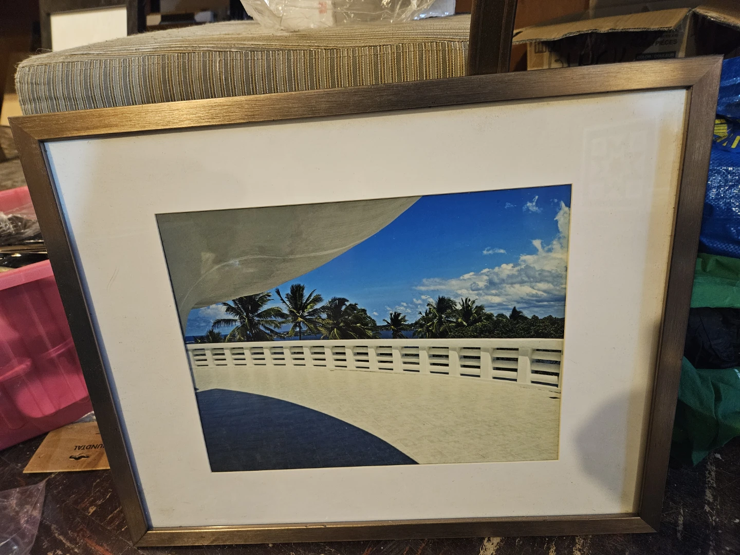 Framed Tropical Beach Scene Photo - photo 2