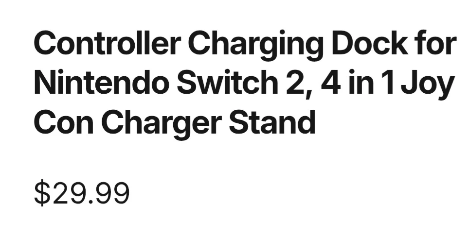 Controller Charging Dock for Nintendo Switch - photo 3