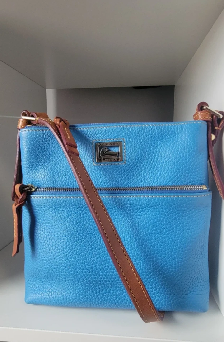 Dooney & Bourke Blue Leather Shoulder Bag