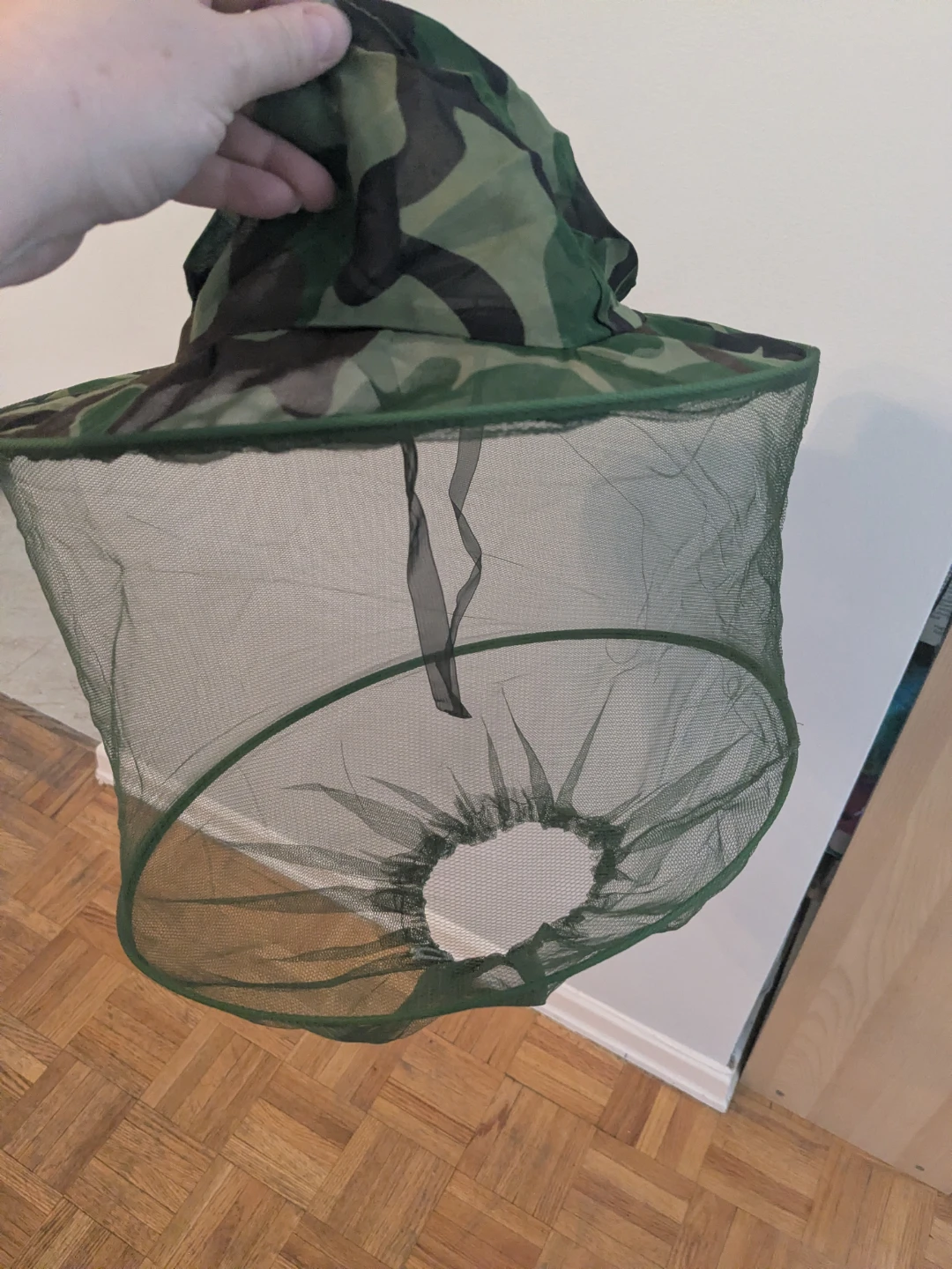 Camouflage Mosquito Head Net Hat