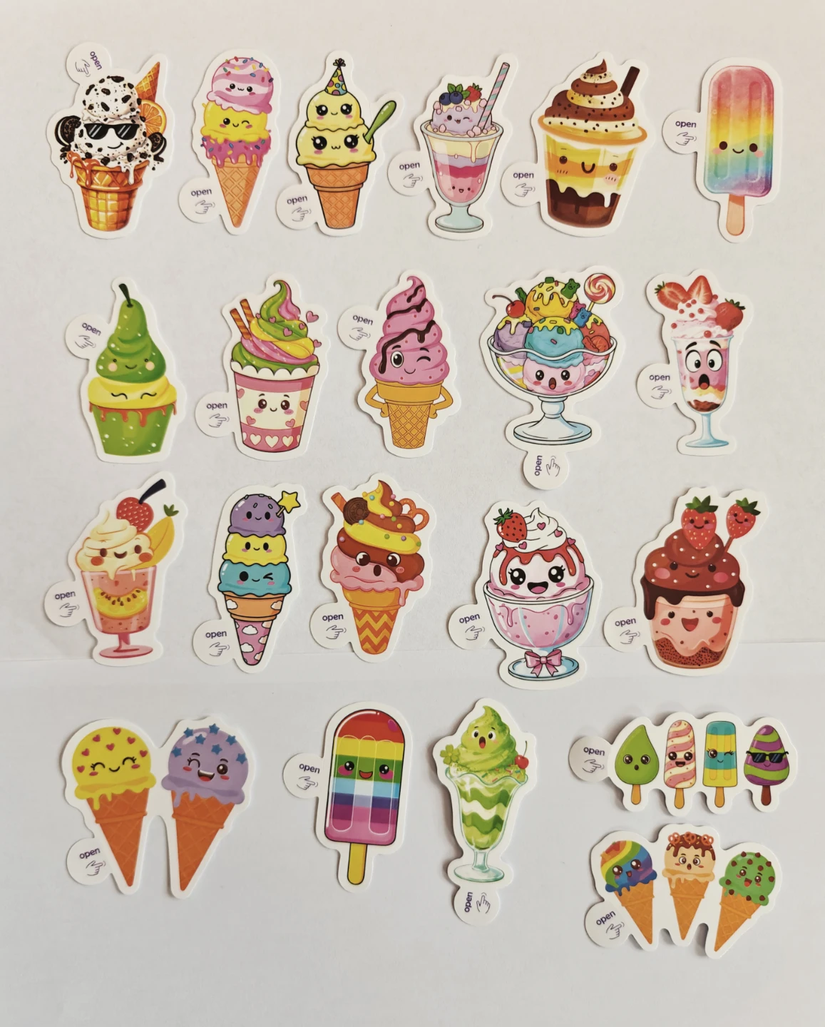 Brand New Ice cream stickers 50 pcs - photo 3