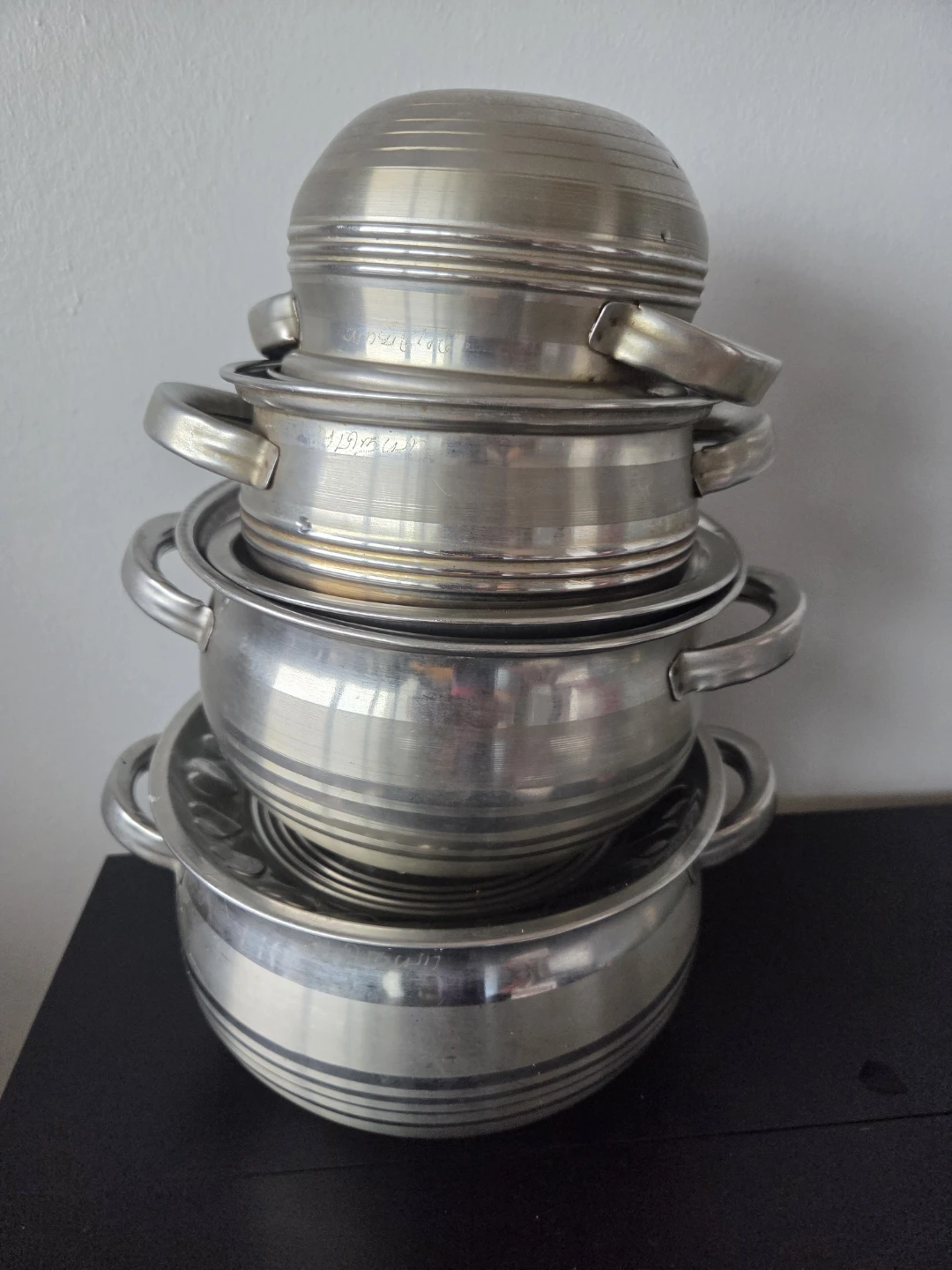 Set of 4 Stainless Steel Pots - photo 2