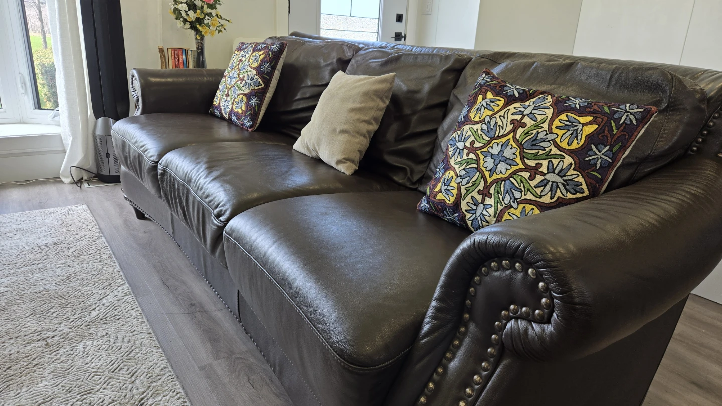 Natuzzi Editions Brown Leather Sofa / 100% Italian leather - photo 3