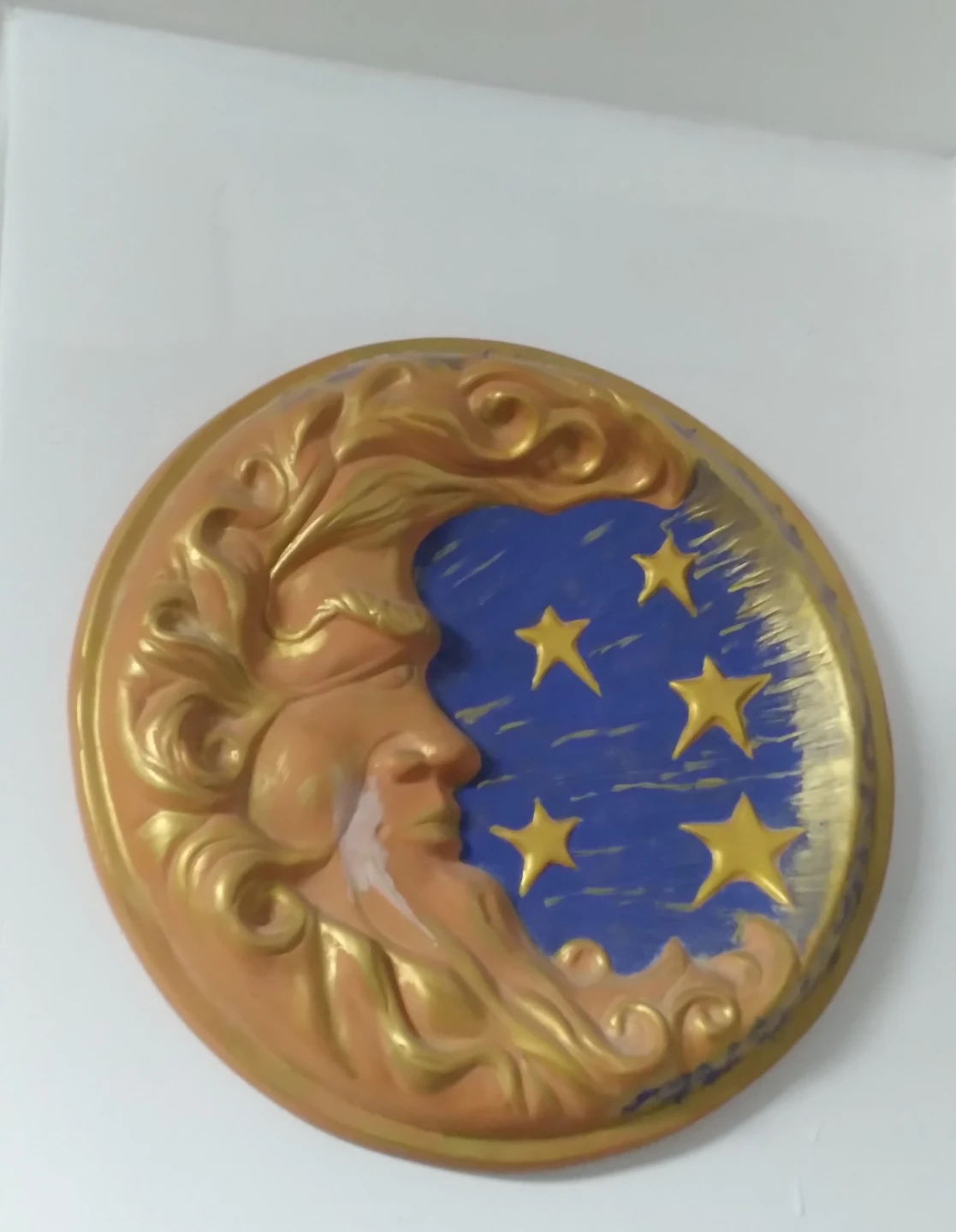 WhimsiGoth Celestial Moon and Stars Wall Plaque - photo 2
