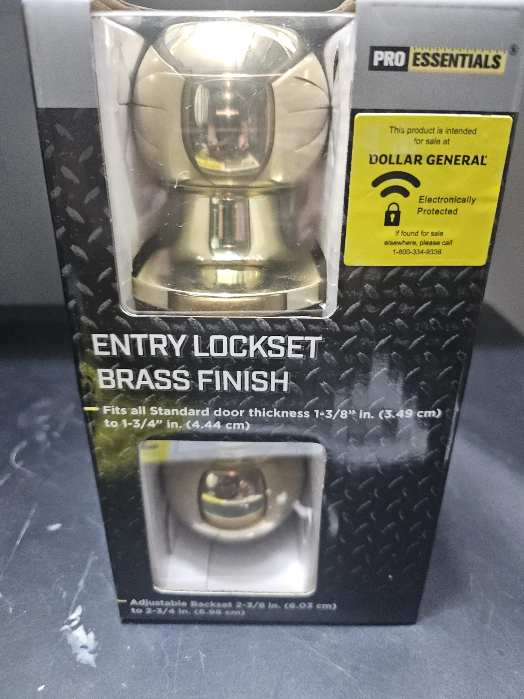 Pro Essentials Entry Lockset Brass Finish