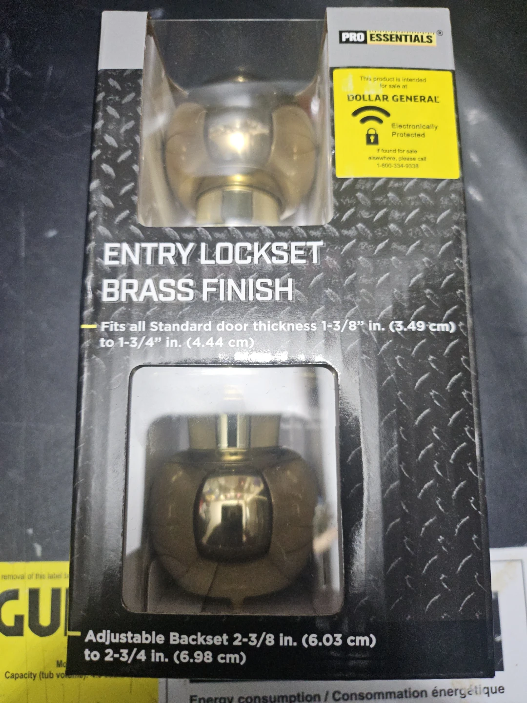 Pro Essentials Entry Lockset Brass Finish - photo 3