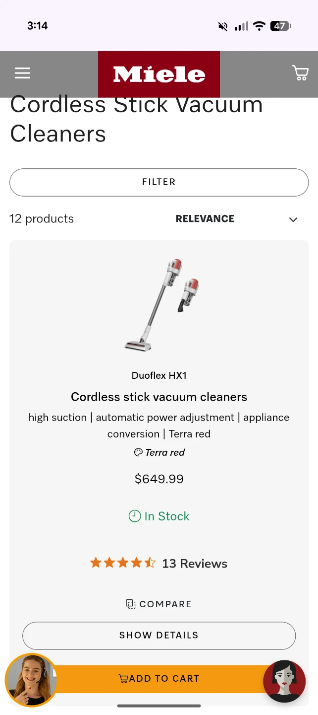 Miele Duoflex HX1 Cordless Stick Vacuum Cleaner - Terra Red - photo 2