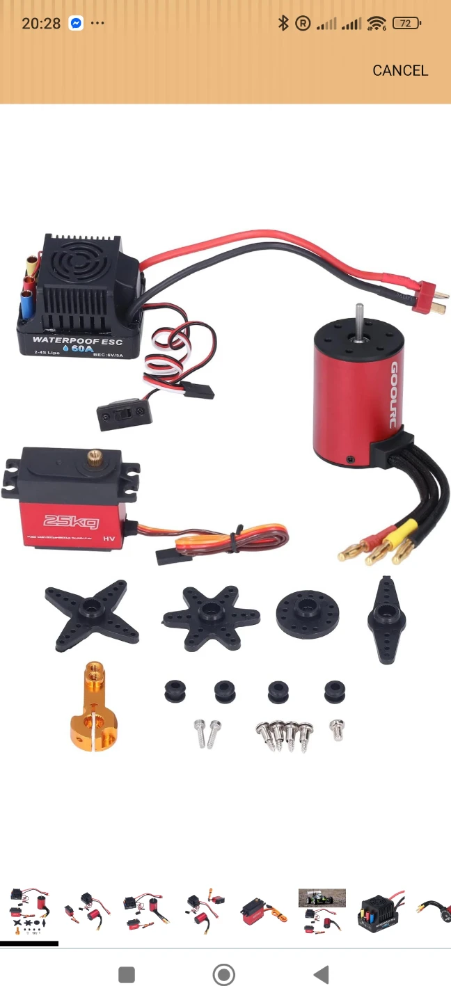 GoolRC 3650 4300KV Brushless Motor and ESC Combo for 1/10 RC Car