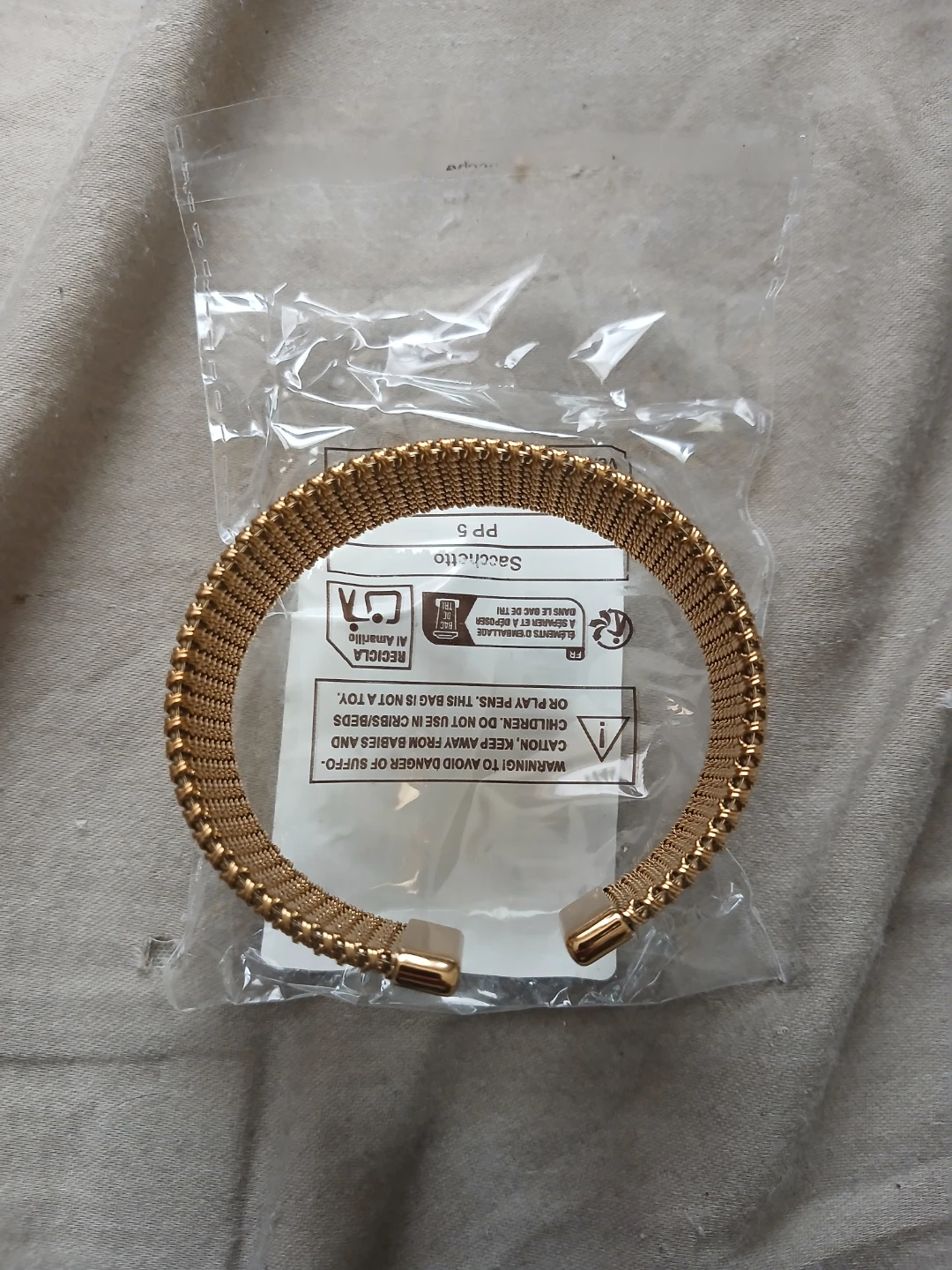 18K Gold Plated Stainless Steel Mesh Cuff Bracelet - photo 2