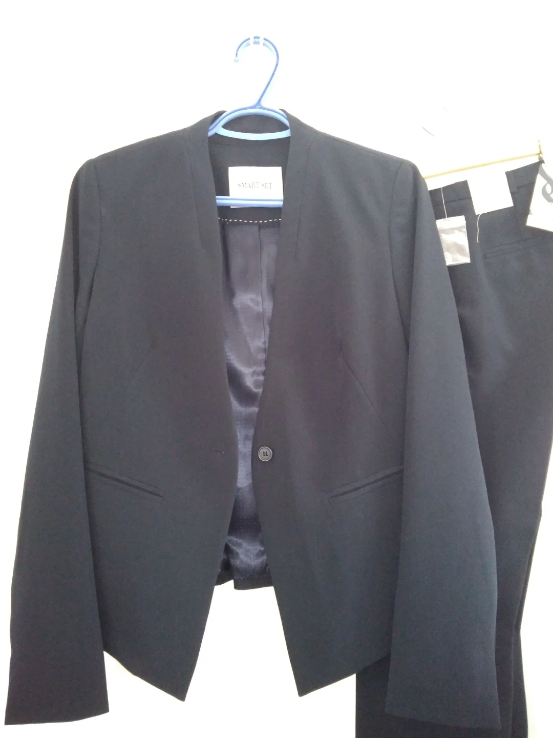 Smart Set Women's Navy Blue Blazer and Pants Suit - Size 4 - photo 2