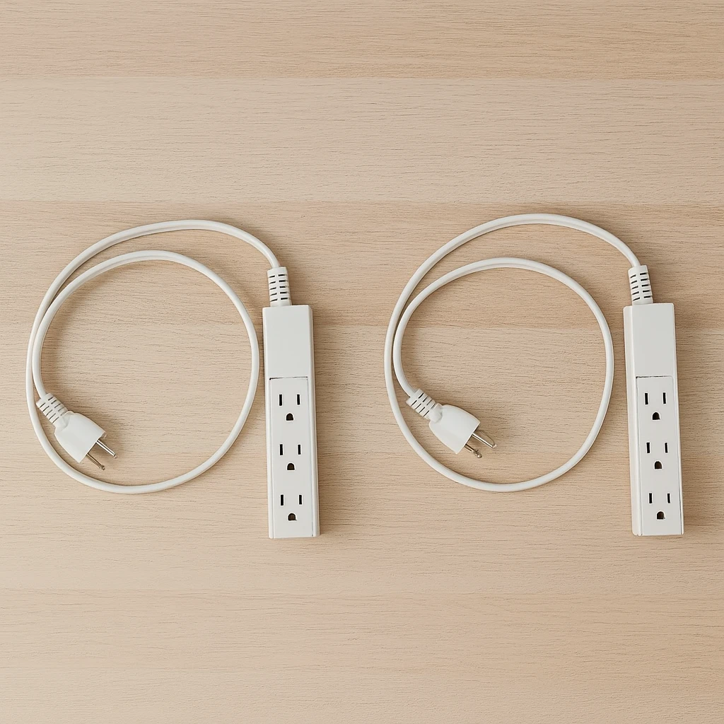 2 White Power Strip Extenders